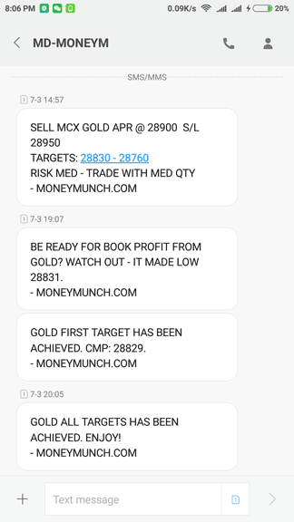 mcx gold tips by sms